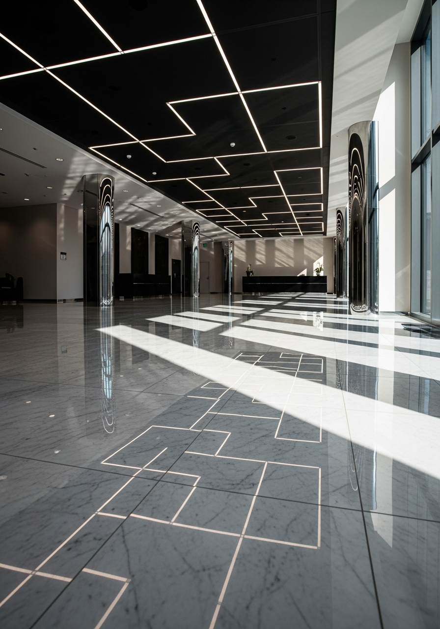 Gleaming polished floors